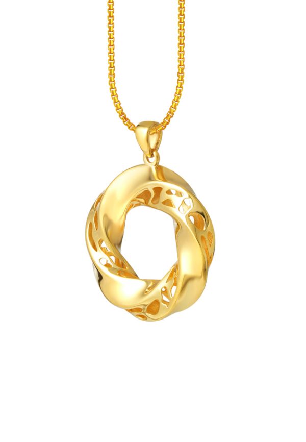 TOMEI Lusso Italia Swirly Pendant, Yellow Gold 916 For Cheap