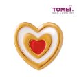 TOMEI Heart in Red Flaming Heart Charm, Yellow Gold 916 For Discount