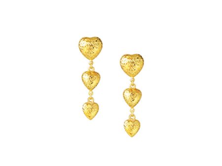 TOMEI Lusso Italia Love Dangling Earrings, Yellow Gold 916 For Discount