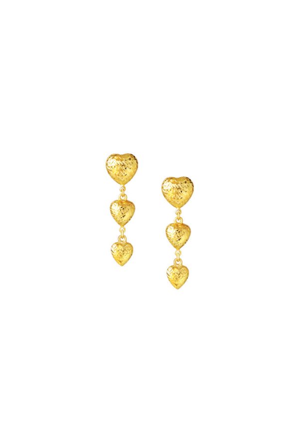 TOMEI Lusso Italia Love Dangling Earrings, Yellow Gold 916 For Discount