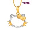 TOMEI X SANRIO Dual-Tone Hello Kitty Pendant, Yellow Gold 916 Online Hot Sale