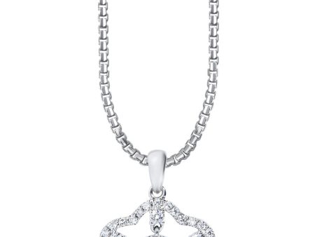 TOMEI Glimmering Grace Collection Diamond Pendant, White Gold 750 on Sale