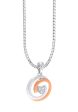 TOMEI Mesmerizing Circle Pendant Set, White+Rose Gold 585 on Sale