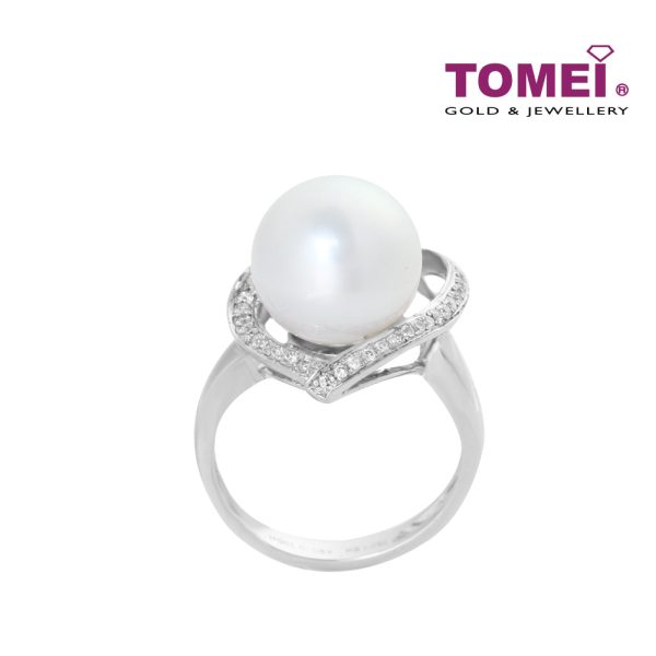 TOMEI Ring, Diamond Pearl White Gold 750 (DR92433) Sale