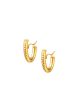 TOMEI Lusso Italia Half Hoop Lasered Earrings, Yellow Gold 916 For Cheap