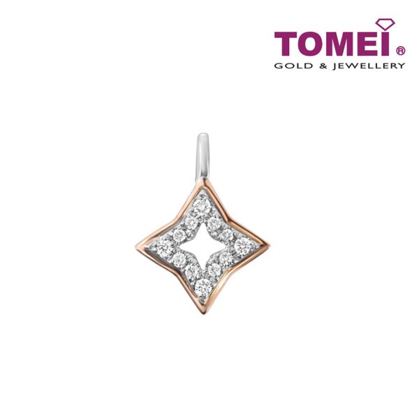 TOMEI Stellar Diamond Pendant Set I White and Rose Gold 585 (14K) (P6213) on Sale