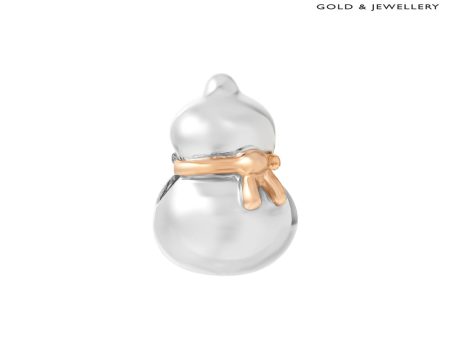 TOMEI Lucky Gourd Charm, White+Rose Gold 585 Supply