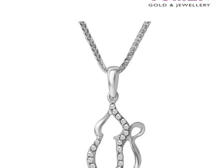 TOMEI Timeless Sparkle Diamond Pendant Set | White Gold 375 Online