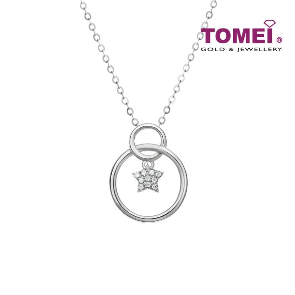 TOMEI A Shining Star Diamond Pendant Set, White Gold (P5692) on Sale