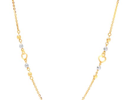 TOMEI Scintillating Beads Necklace, Yellow Gold 916 Fashion