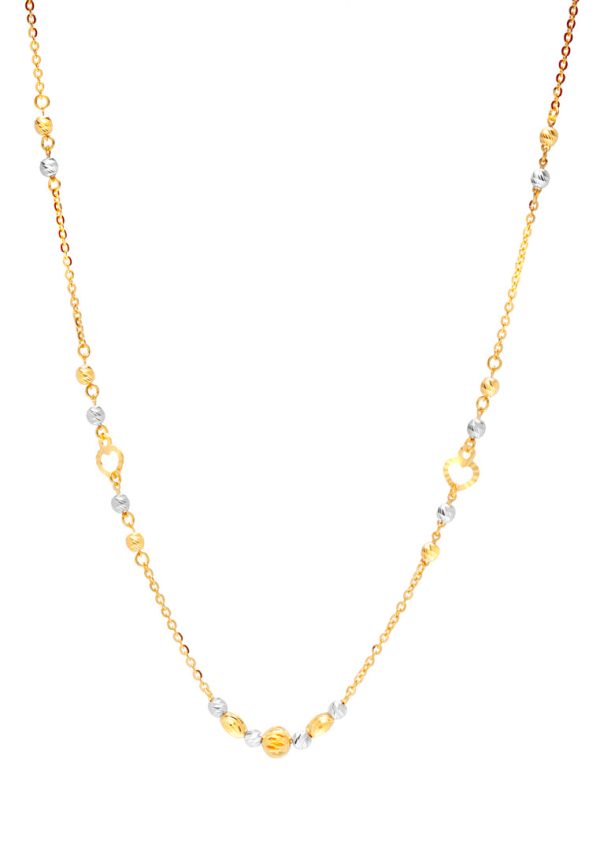 TOMEI Scintillating Beads Necklace, Yellow Gold 916 Fashion