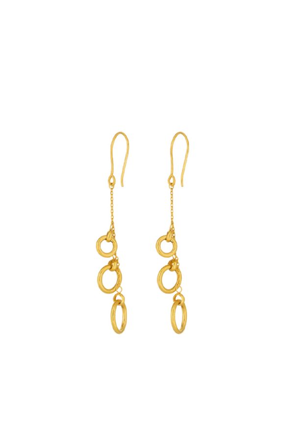 TOMEI Lusso Italia Dangling Circle Earrings, Yellow Gold 916 Discount