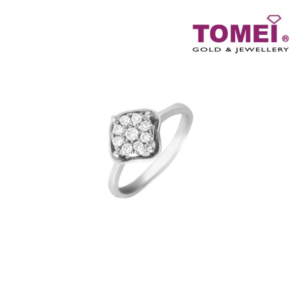 TOMEI Luxuriation in Glittering Sparks Ring, Diamond White Gold 585 For Sale