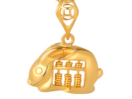 TOMEI Rabbit Abacus Pendant, Yellow Gold 916 Fashion