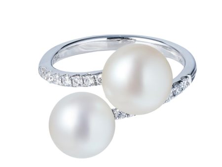 TOMEI Pearl Ring, White Gold 585 Online now