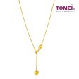 TOMEI Dangle Heart Necklace, Yellow Gold 916 Online