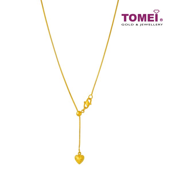 TOMEI Dangle Heart Necklace, Yellow Gold 916 Online