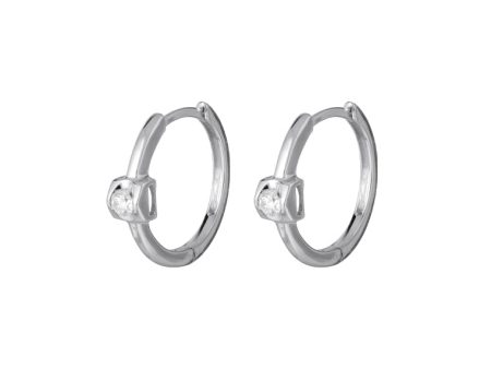 TOMEI Tower Collection Diamond Earrings, White Gold 585 Supply