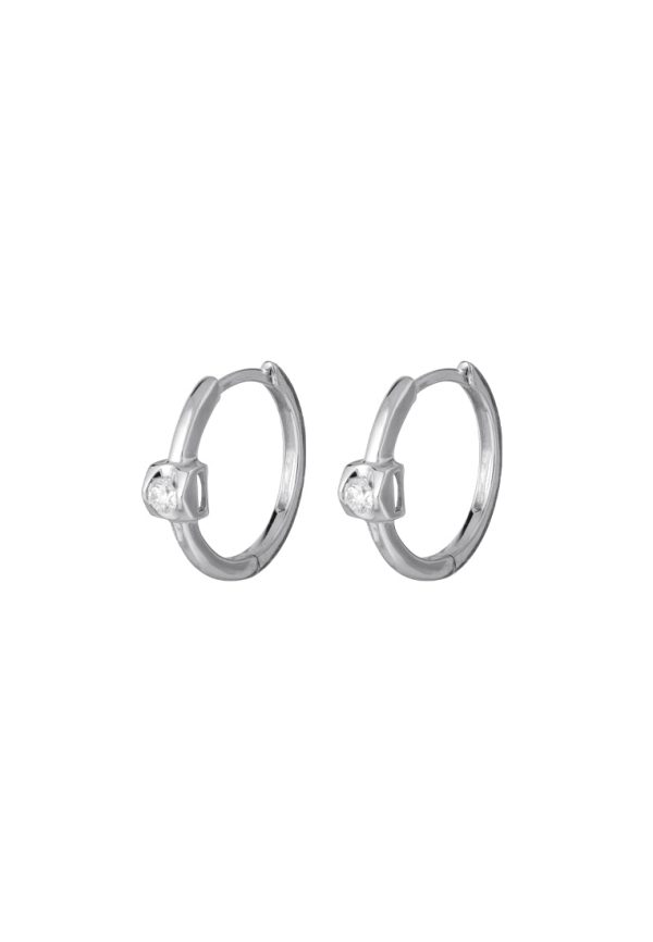 TOMEI Tower Collection Diamond Earrings, White Gold 585 Supply