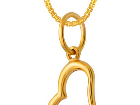 TOMEI Open Heart Dangling Pendant, Yellow Gold 916 Supply