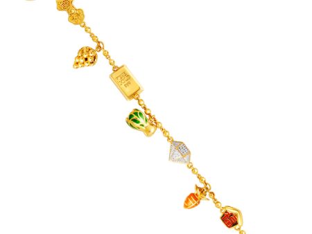 TOMEI The Perfect Ten Bracelet, Yellow Gold 916 Online