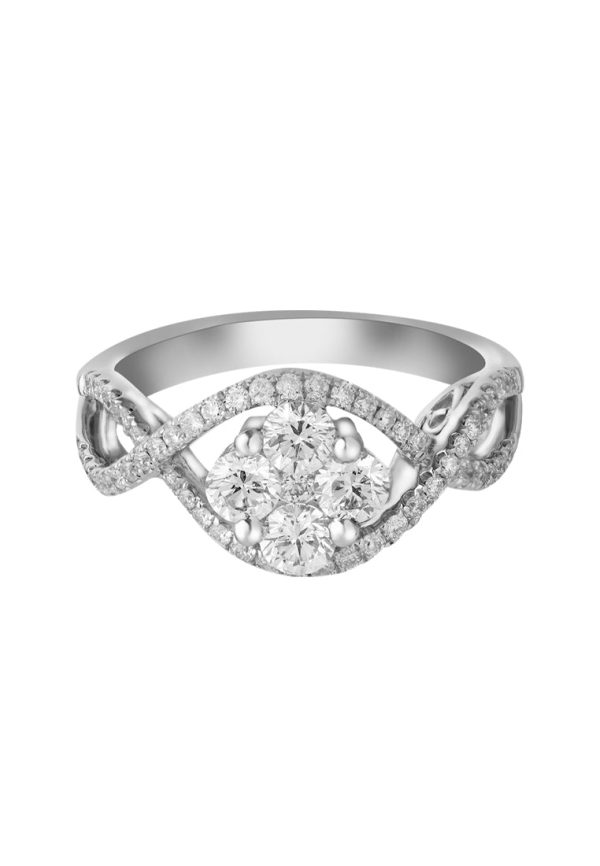 TOMEI Majestically Maestoso Verve Ring, Diamond White Gold 750 (STR1296) Supply