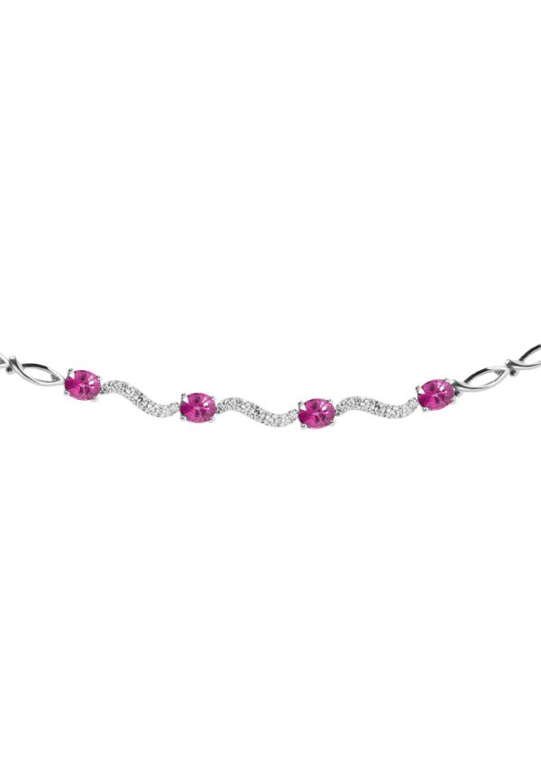 TOMEI Vibrant Ruby Bracelet, White Gold 750 For Cheap