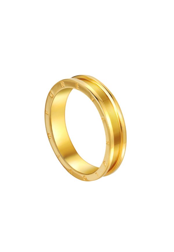 TOMEI True Love Couple Ring, Yellow Gold 916 Supply