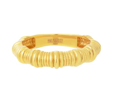 TOMEI Lusso Italia Twisted Ring, Yellow Gold 916 on Sale