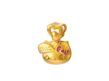 TOMEI x Hello Kitty Golden Prosperity Kitty Pink Bow Pendant, Yellow Gold 916 HK-YG0778P-EC-2.20G) Cheap