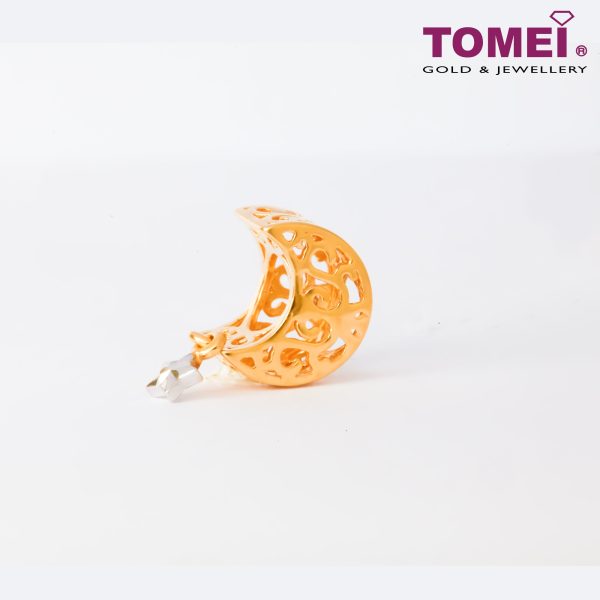 TOMEI Magical Moon & Wishing Star Charm, Yellow Gold 916 Online