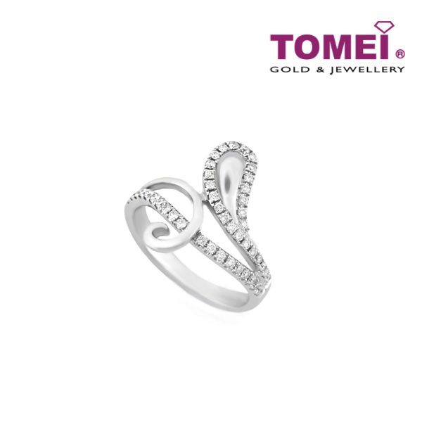 TOMEI Pizzazz in Glittering Splendour Ring, Diamond White Gold 375 (R3291) For Discount