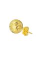 TOMEI Lusso Italia Lasered Cutting Ball Earrings, Yellow Gold 916 Cheap