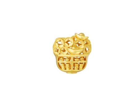 TOMEI Money Bag Abacus Pendant, Yellow Gold 916 For Sale