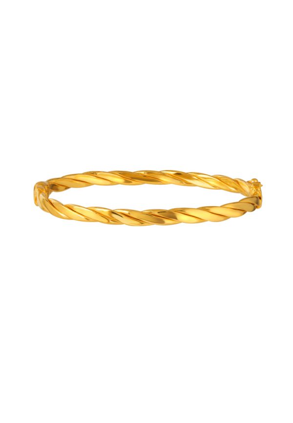 TOMEI Twisted Bangle, Yellow Gold 916 Hot on Sale