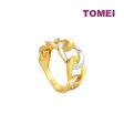 TOMEI Lusso Italia Dual-Tone Linked Ring, Yellow Gold 916 Online Sale