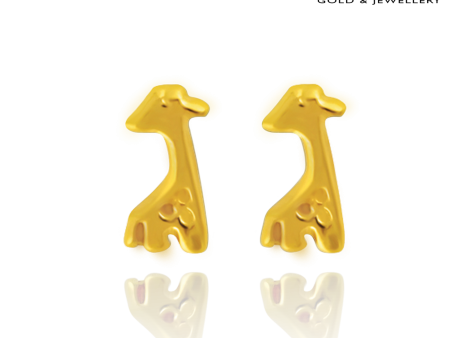 Giraffe Earrings | Tomei Yellow Gold 916 (22K) (EE2818-1C) Discount