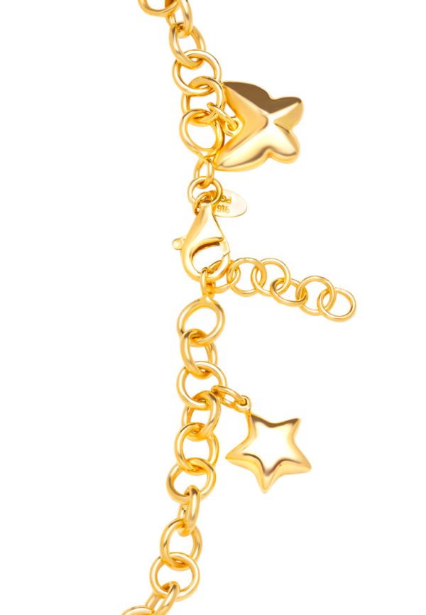 TOMEI Chasing Hearts Bracelet, Yellow Gold 916 Online now