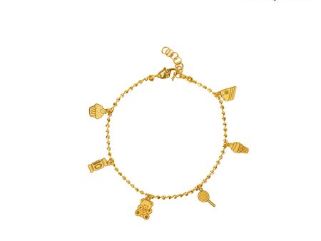 TOMEI Bracelet of Sweetness and Merriment Yellow Gold 916 For Discount