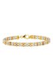 TOMEI Lusso Italia Tri-Tone Layered Bangle, Yellow Gold 916 Cheap