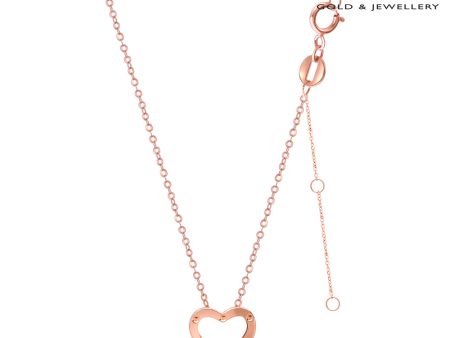 TOMEI Rouge Collection, Mini Heart Necklace Rose Gold 750 Online