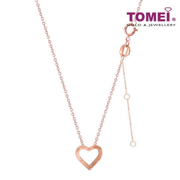 TOMEI Rouge Collection, Mini Heart Necklace Rose Gold 750 Online