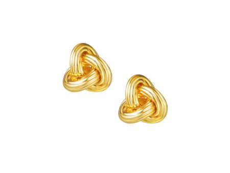 TOMEI Lusso Italia Knotted Triangle Earrings, Yellow Gold 916 Fashion