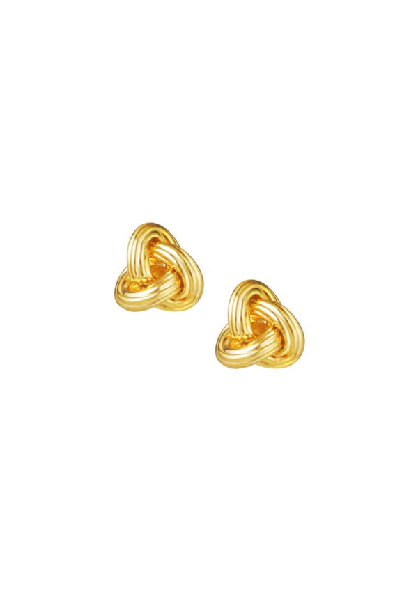 TOMEI Lusso Italia Knotted Triangle Earrings, Yellow Gold 916 Fashion