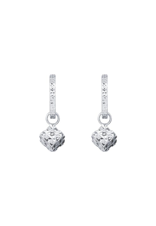 TOMEI Quadrated Luminosity Duo Earrings, White Gold 585 Online Sale