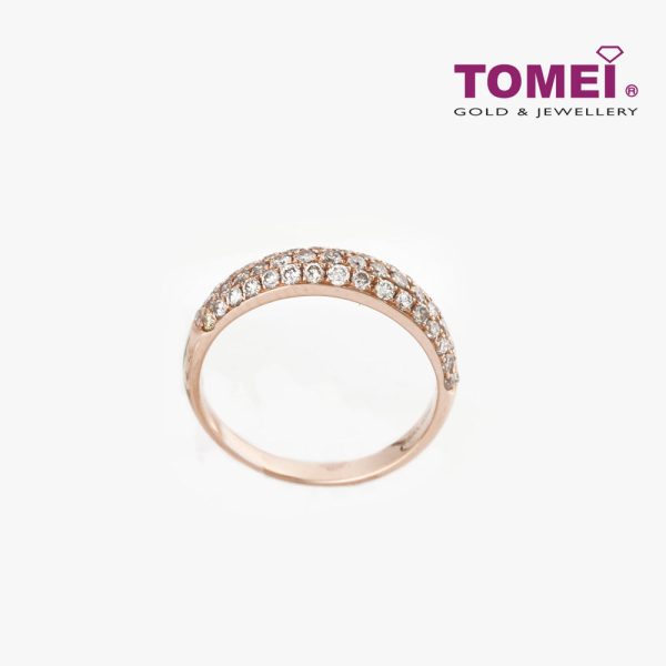 TOMEI Ring, Diamond Rose Gold 750 Supply