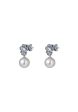 TOMEI Pearl With Diamond Earrings, White Gold 750 Cheap