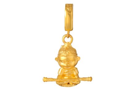 TOMEI Monkey King With Cudgel Charm, Yellow Gold 916 Discount