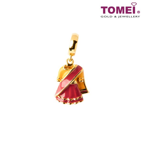 TOMEI Stunning Saree Charm | 1 Malaysia | Yellow Gold 916 (22K) Hot on Sale