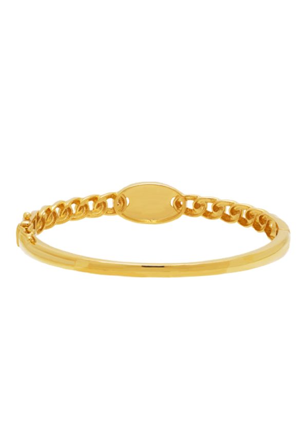 TOMEI Linked at the Center Bangle, Yellow Gold 916 on Sale